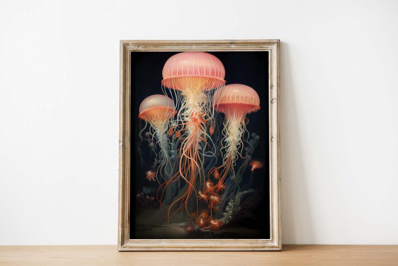 Jellyfish - Ernst Haeckel style poster - Image 3