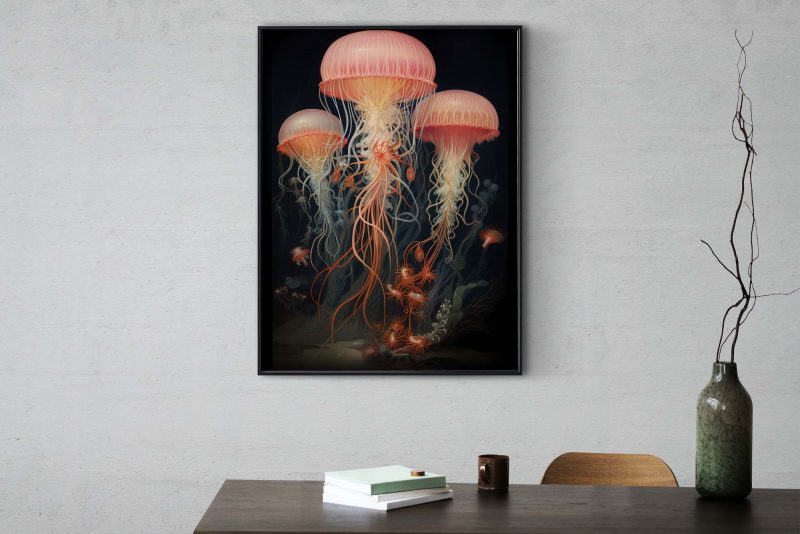 Jellyfish - Ernst Haeckel style poster