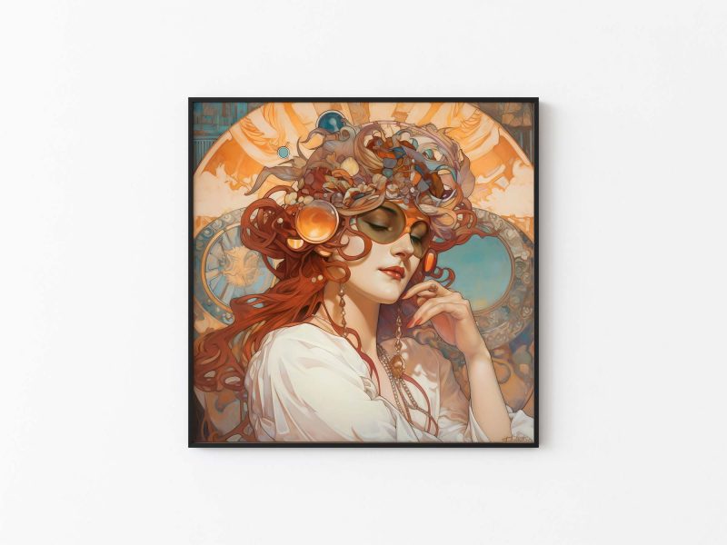 Jugendstil Poster - Sunglasses Woman - Alphonse Mucha - Image 2