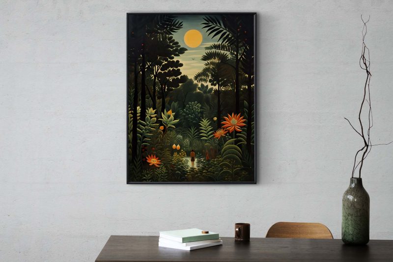 Boy in the Forest - Henri Rousseau Style Poster | Jungle Vintage Poster - Image 7