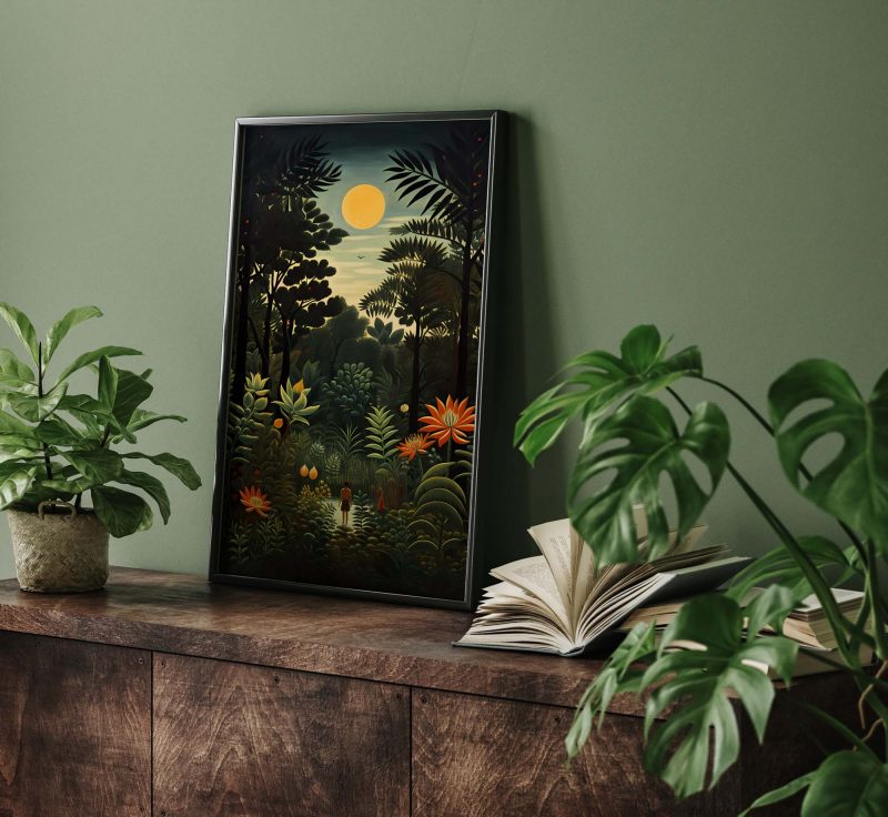 Boy in the Forest - Henri Rousseau Style Poster | Jungle Vintage Poster - Image 8