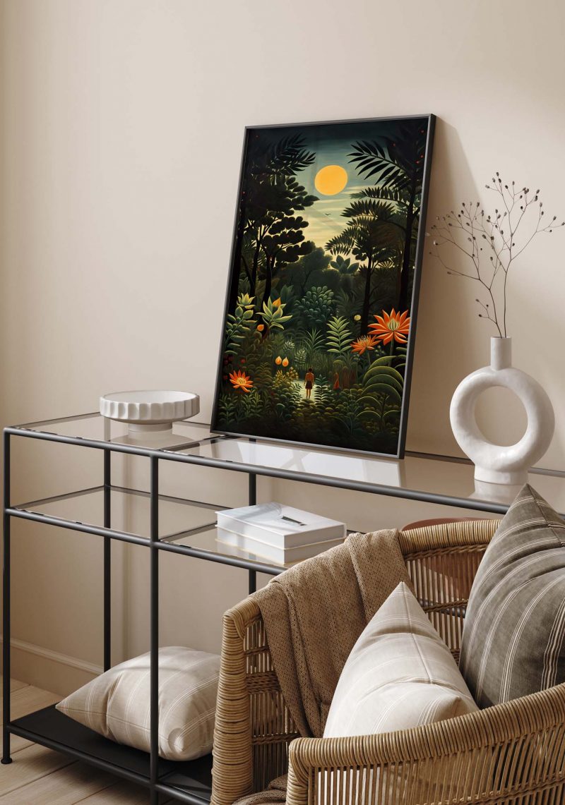 Boy in the Forest - Henri Rousseau Style Poster | Jungle Vintage Poster - Image 11