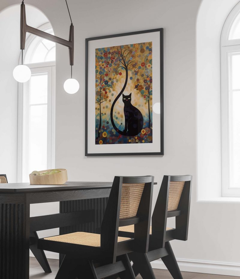 Katze im Garten Poster | Gustav Klimt style print - Image 3