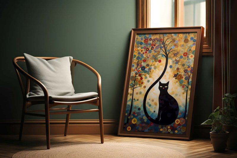 Katze im Garten Poster | Gustav Klimt style print - Image 7
