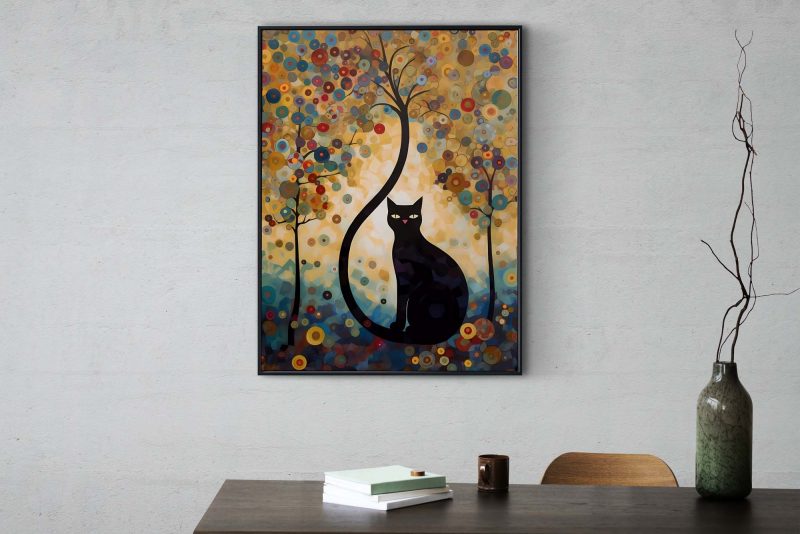 Katze im Garten Poster | Gustav Klimt style print - Image 8
