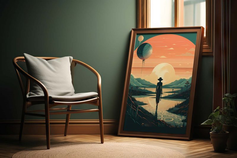 Lady on Saturn - Retro Futurism Art | Space Art - Image 6
