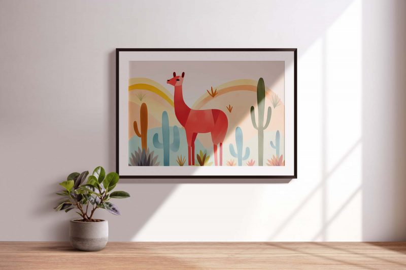 Llama Poster Print | Nursery Wall Art Llama Poster Nursery Decor - Image 4