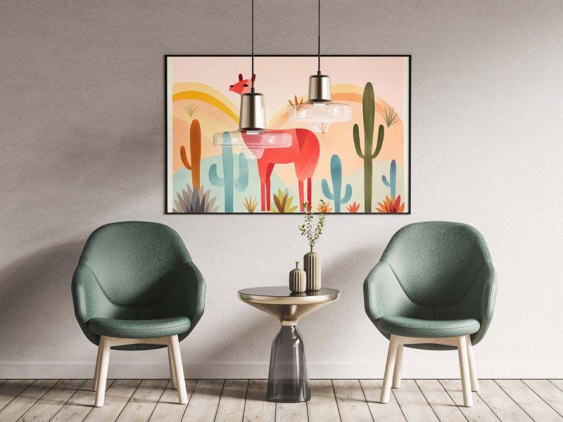 Llama Poster Print | Nursery Wall Art Llama Poster Nursery Decor - Image 3