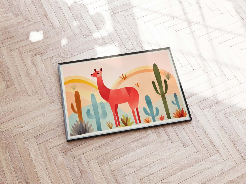 Llama Poster Print | Nursery Wall Art Llama Poster Nursery Decor - Image 7