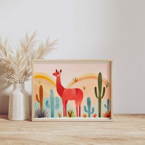 Llama Poster Print | Nursery Wall Art Llama Poster Nursery Decor