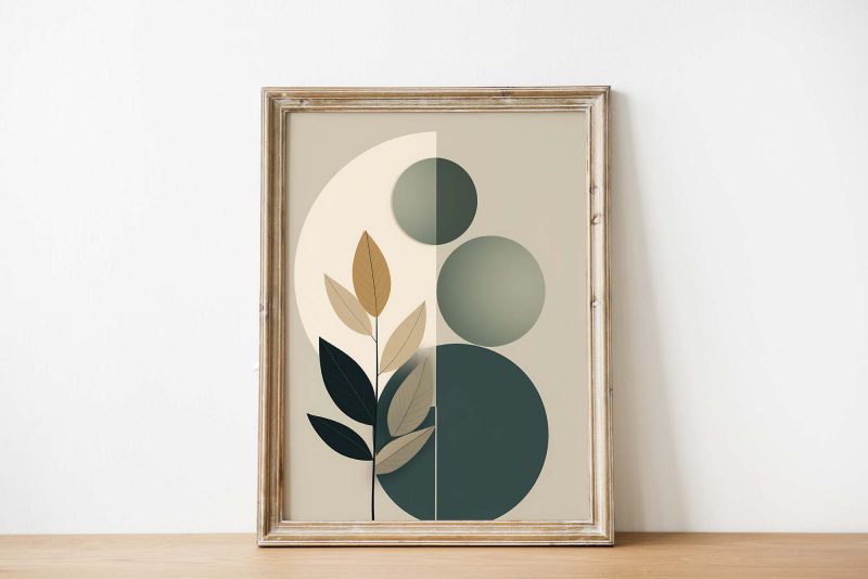 Leaf Abstract Boho Poster | Vector Design - Image 2