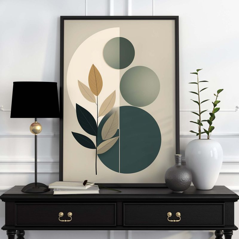 Leaf Abstract Boho Poster | Vector Design - Image 4
