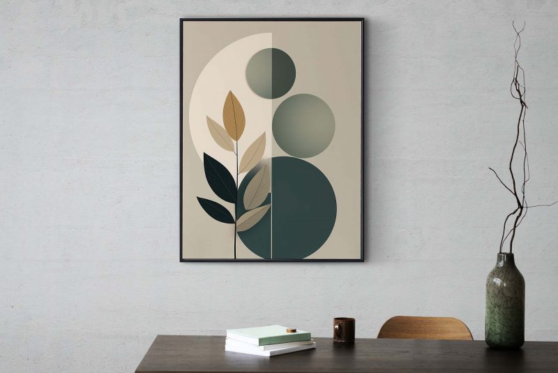 Leaf Abstract Boho Poster | Vector Design