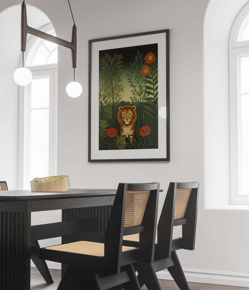 Lion Garden - Henri Rousseau style poster | Tropical Jungle Poster - Image 2