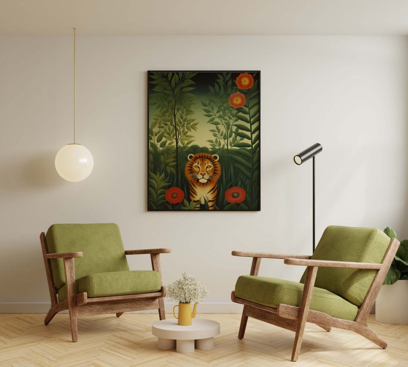 Lion Garden - Henri Rousseau style poster | Tropical Jungle Poster - Image 5