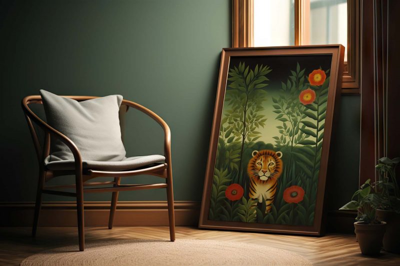 Lion Garden - Henri Rousseau style poster | Tropical Jungle Poster - Image 6