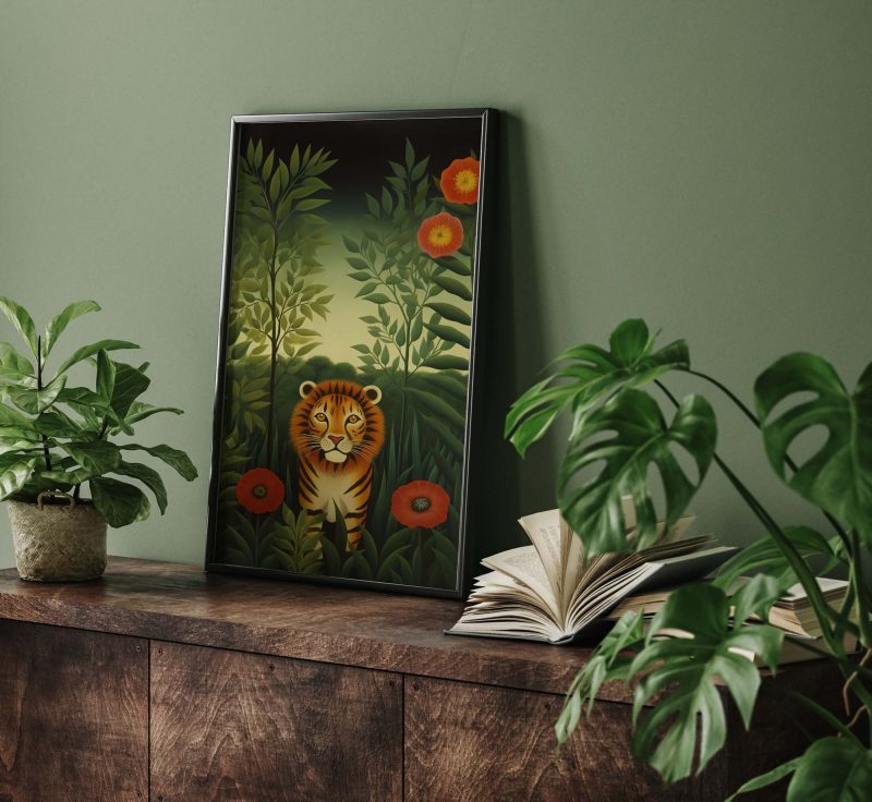 Lion Garden - Henri Rousseau style poster | Tropical Jungle Poster - Image 8