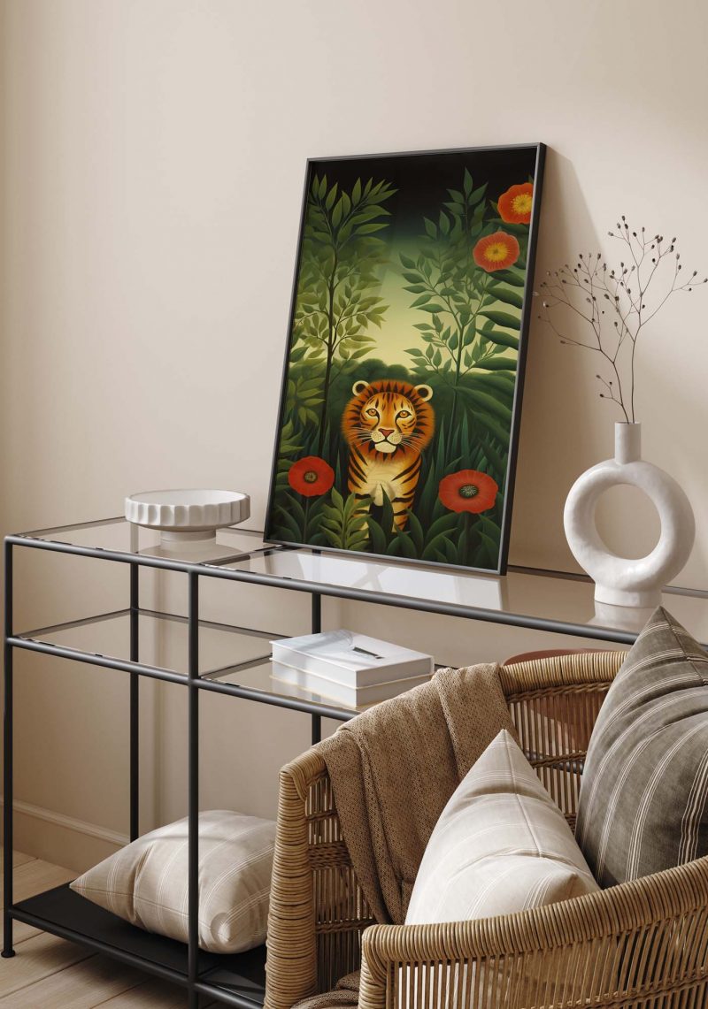 Lion Garden - Henri Rousseau style poster | Tropical Jungle Poster - Image 11
