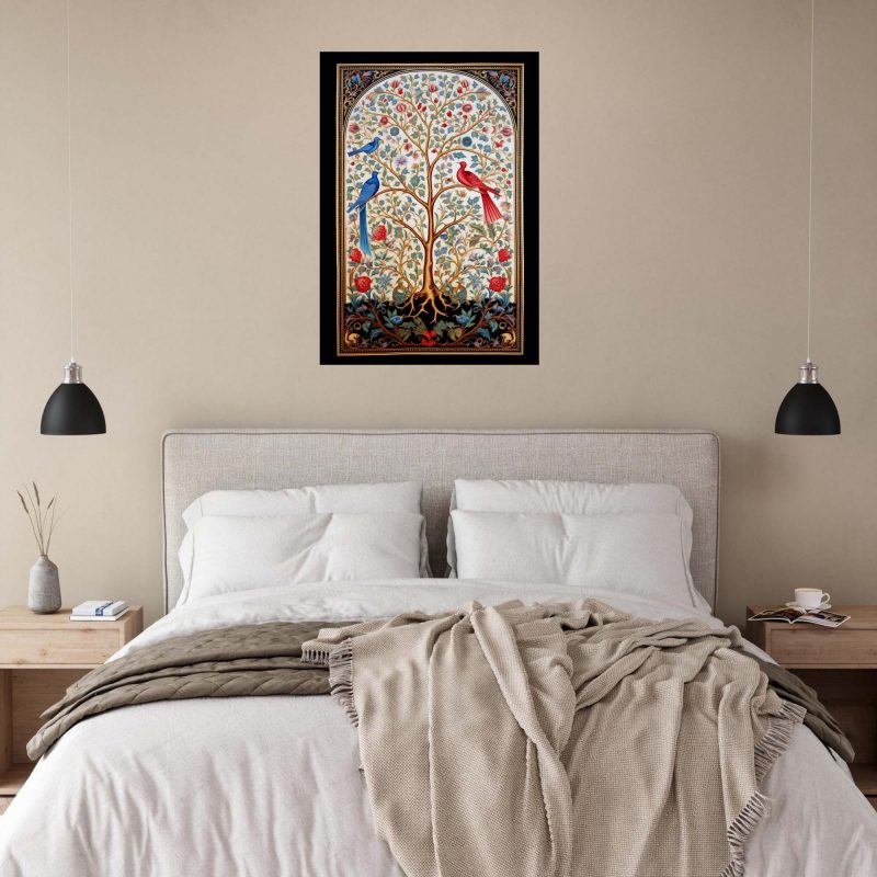 Tree of Life | Blue and Red Birds Poster | William Morris | Wall Wallpaper Print - Image 9