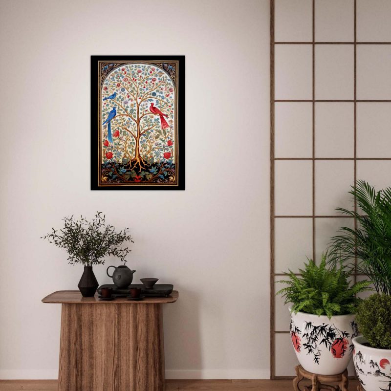 Tree of Life | Blue and Red Birds Poster | William Morris | Wall Wallpaper Print - Image 12