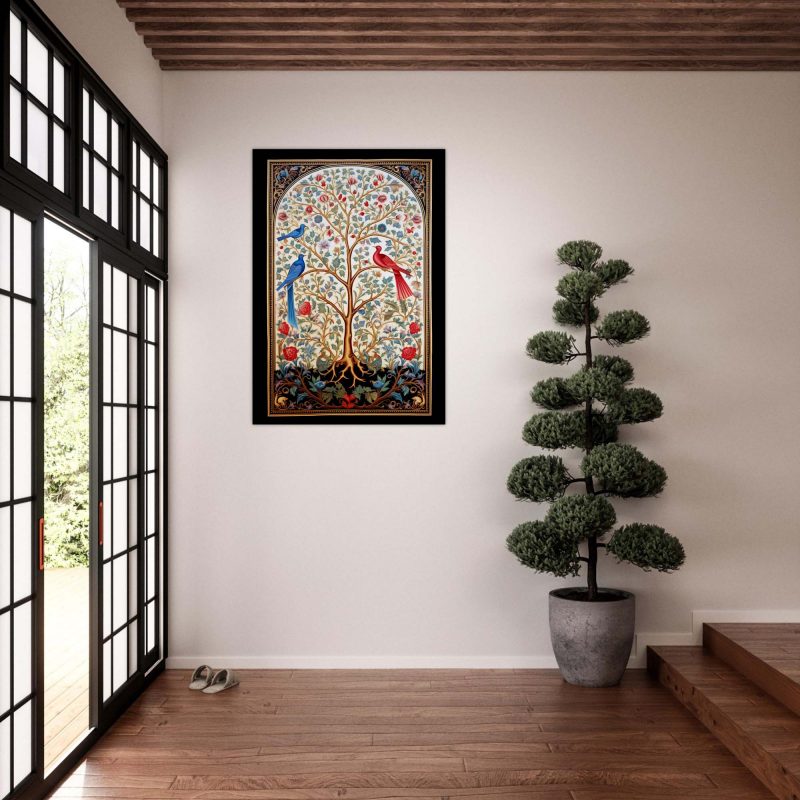 Tree of Life | Blue and Red Birds Poster | William Morris | Wall Wallpaper Print - Image 13