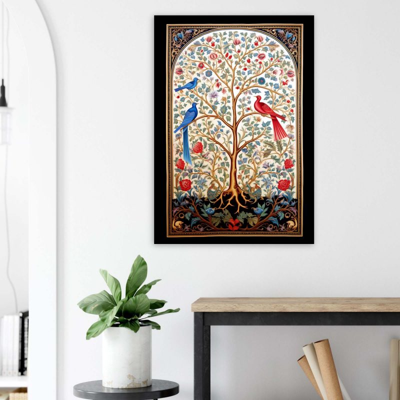 Tree of Life | Blue and Red Birds Poster | William Morris | Wall Wallpaper Print - Image 14