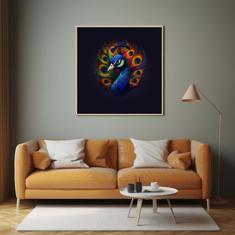 Magnificient Blue Peacock Poster - Painting Print for Modern Home Decor - Image 12