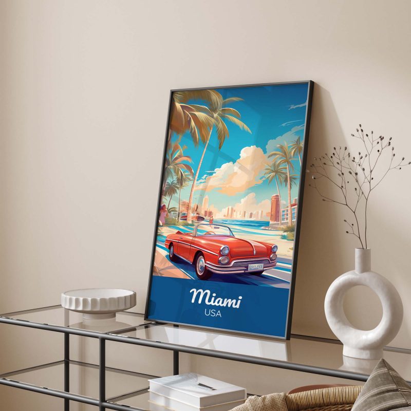 Vintage Travel Poster Miami USA, Retro Travel Poster - Image 11