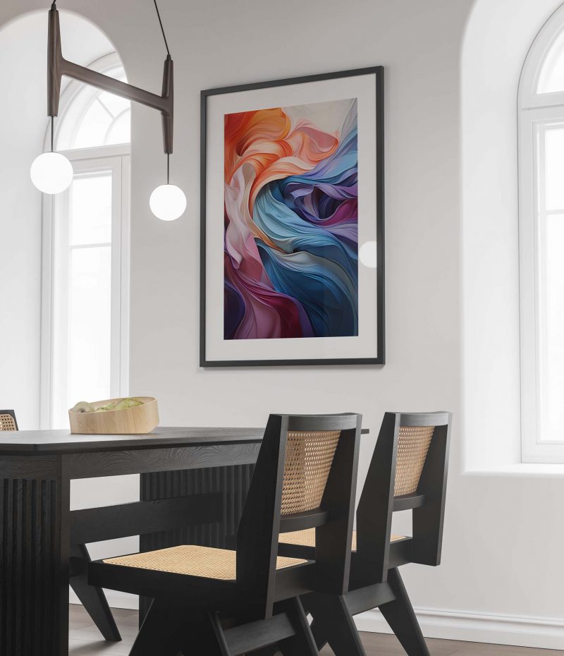 Modern Colorful Abstract Fabric - Image 3