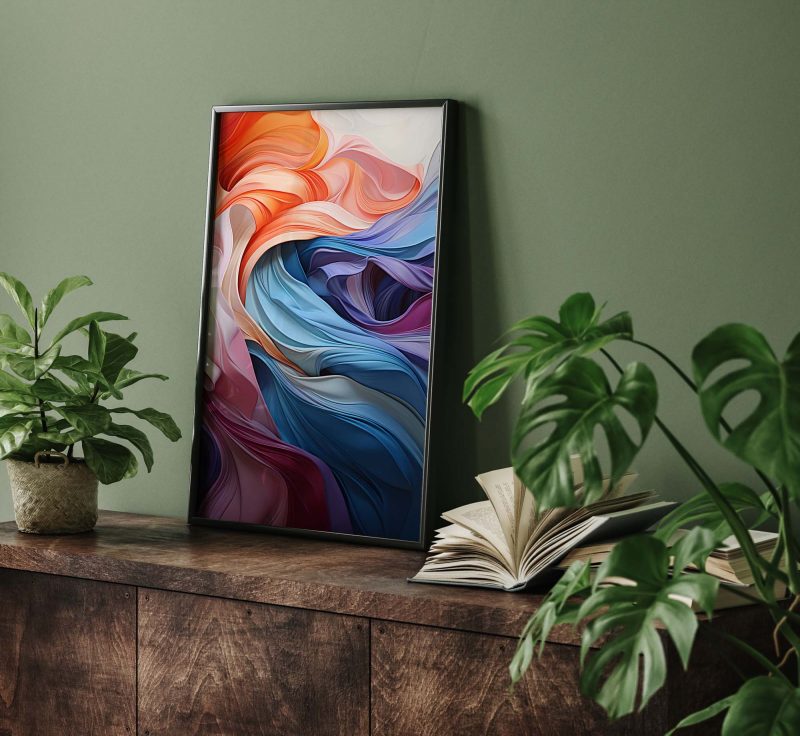 Modern Colorful Abstract Fabric - Image 6