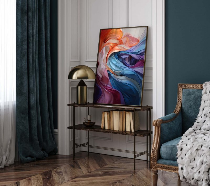Modern Colorful Abstract Fabric - Image 7