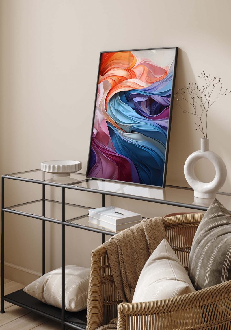 Modern Colorful Abstract Fabric - Image 9