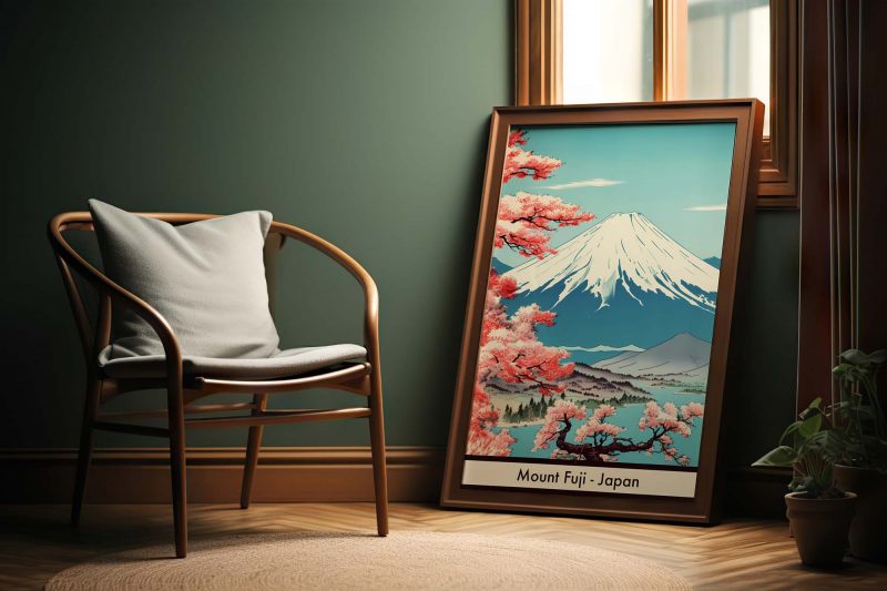 Vintage Japan Poster: Mount Fuji with Cherry Blossoms - Image 5
