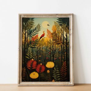 Nightingale in the Trees- Henri Rousseau style