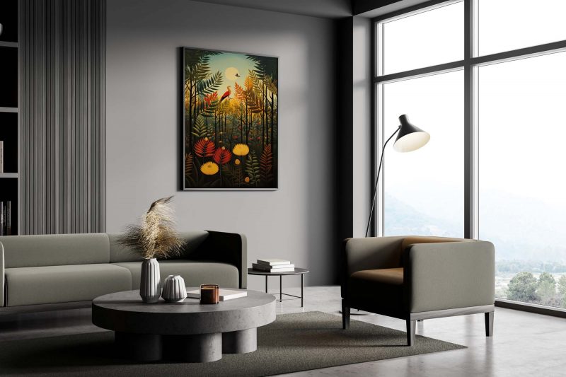 Nightingale in the Trees- Henri Rousseau style - Image 4