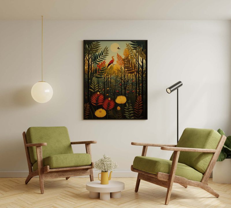 Nightingale in the Trees- Henri Rousseau style - Image 5