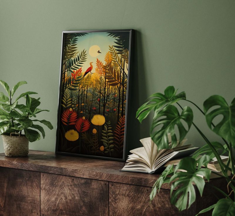 Nightingale in the Trees- Henri Rousseau style - Image 8