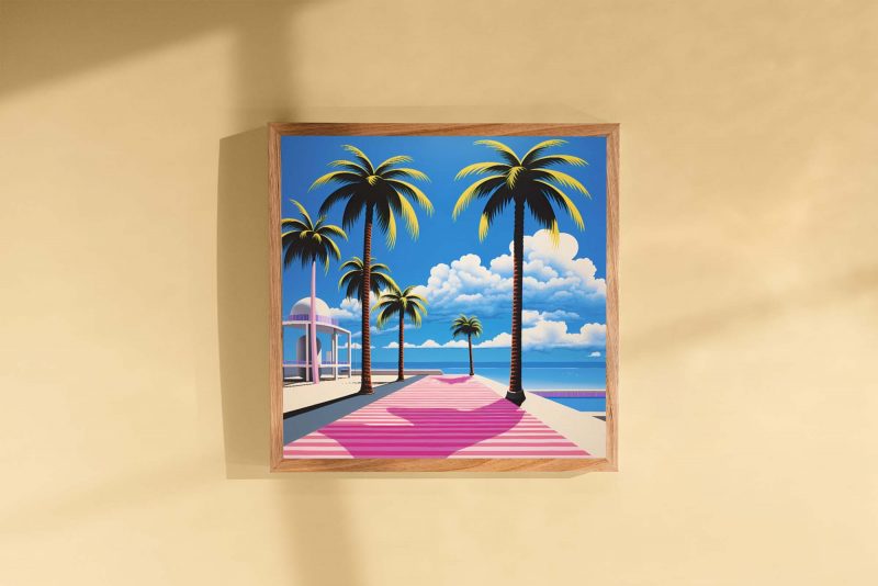 Palm Beach Boardwalk Poster | Hiroshi Nagai Style - Image 4