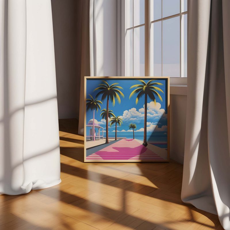 Palm Beach Boardwalk Poster | Hiroshi Nagai Style - Image 5