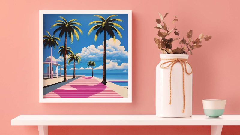 Palm Beach Boardwalk Poster | Hiroshi Nagai Style - Image 6