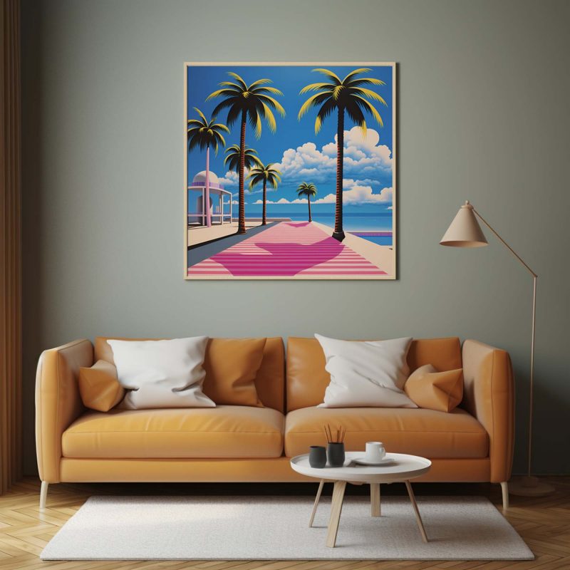 Palm Beach Boardwalk Poster | Hiroshi Nagai Style Wall Art | nagai poster - Image 10