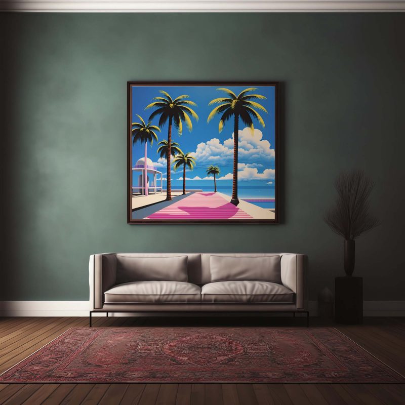 Palm Beach Boardwalk Poster | Hiroshi Nagai Style Wall Art | nagai poster - Image 11