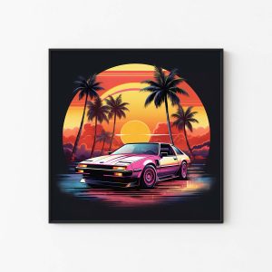 Palm Beach Car Show - 80s Poster
