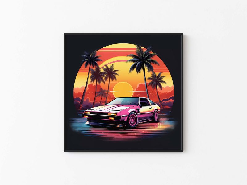 Palm Beach Car Show - 80s Poster