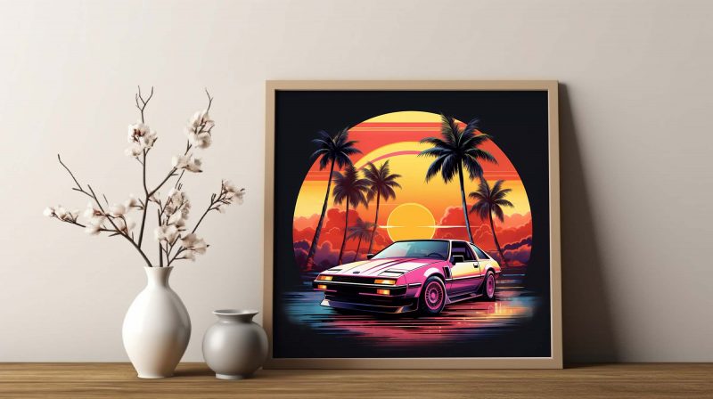 Palm Beach Car Show - 80s Poster - Image 7