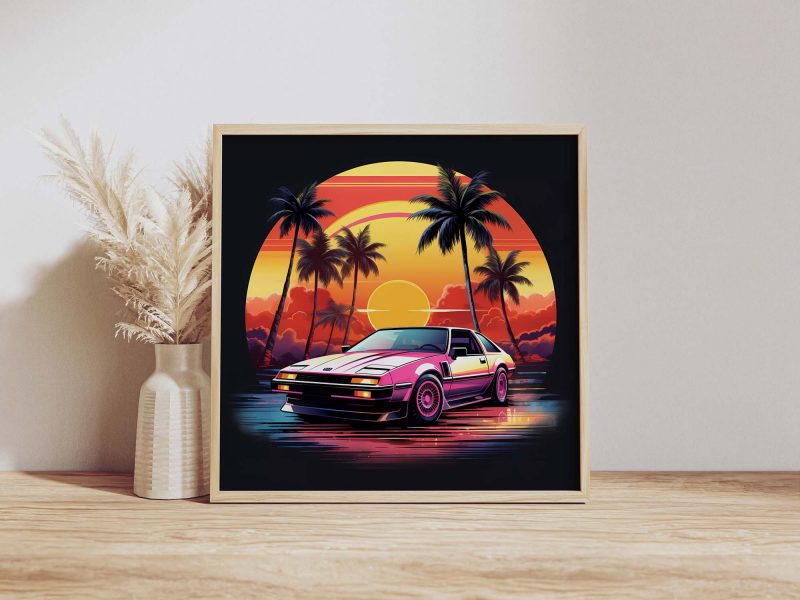 Palm Beach Car Show - 80s Poster - Image 8