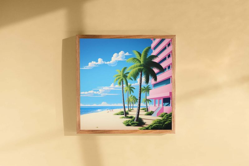 Palm Beach Hotel Poster | Hiroshi Nagai Style - Image 5