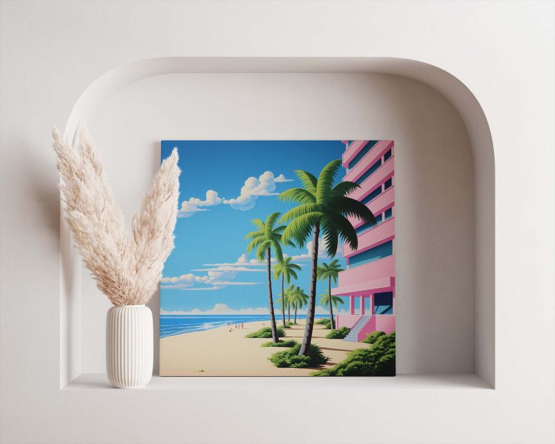 Palm Beach Hotel Poster | Hiroshi Nagai Style - Image 4