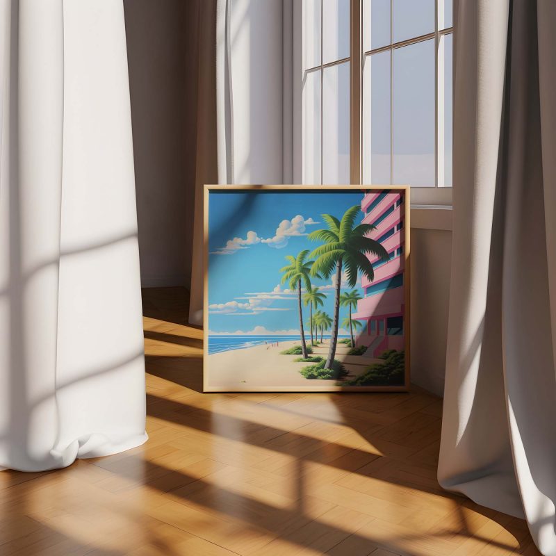 Palm Beach Hotel Poster | Hiroshi Nagai Style - Image 6