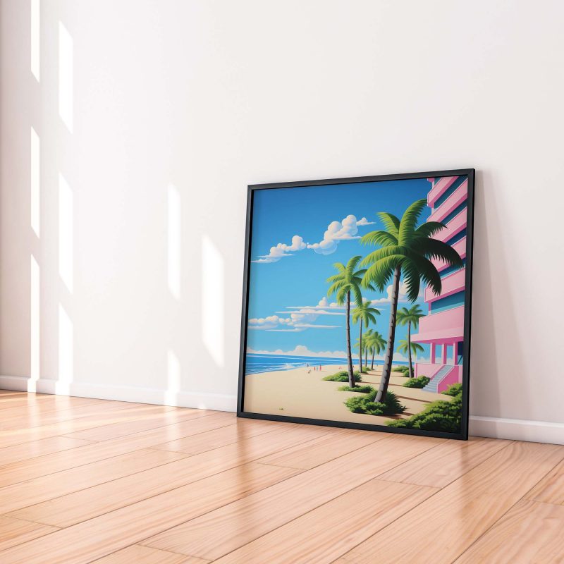 Palm Beach Hotel Poster | Hiroshi Nagai Style - Image 3